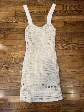 Abercrombie & Fitch tan crochet mini dress small